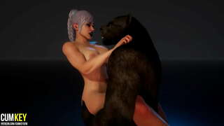 Busty Girl fuck ki Werewolf | ure Nui Monster | 3D Porn Kararehe